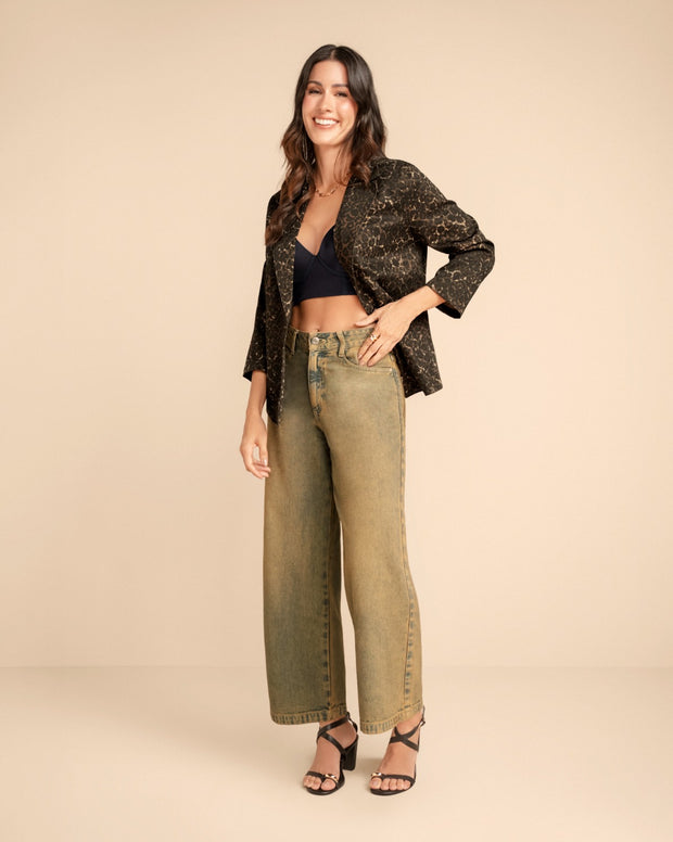 Jean bota amplia de largo crop