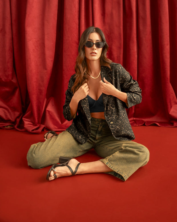 Jean bota amplia de largo crop