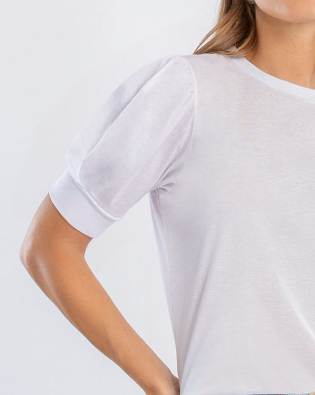 Camiseta manga corta con efecto volumen