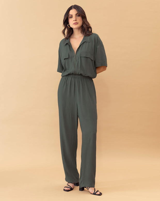 Enterizo largo con cierre en frente