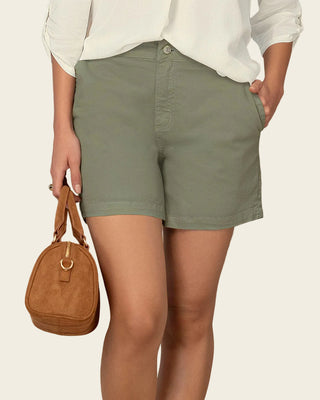 Bermuda corta para mujer#color_617-verde-oliva