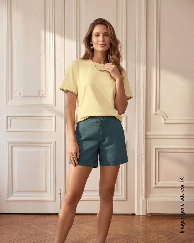 Bermuda corta para mujer