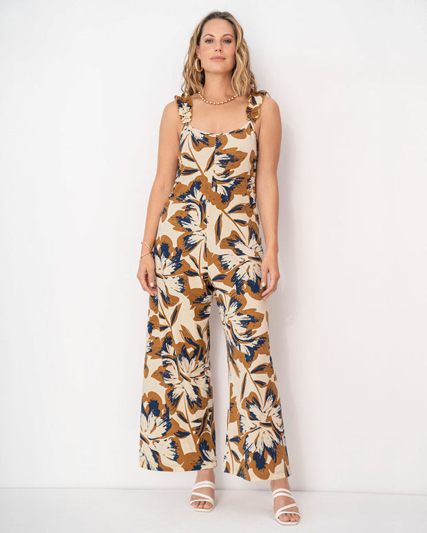 Enterizo largo con detalle en hombro