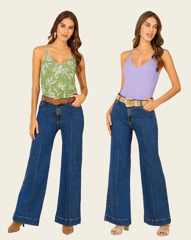 Camiseta de tiritas básica x 2