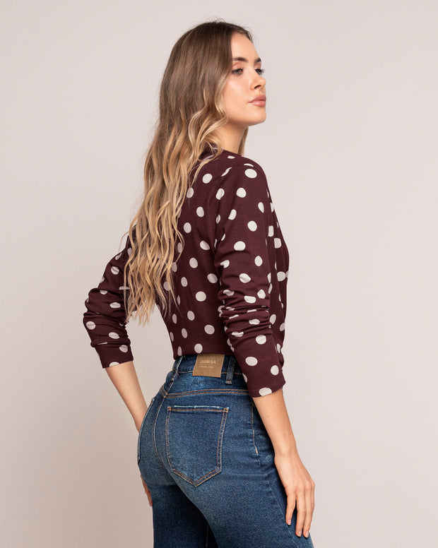 Saquillo estampado de silueta semiajustada