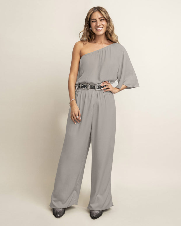 Enterizo largo de un solo hombro