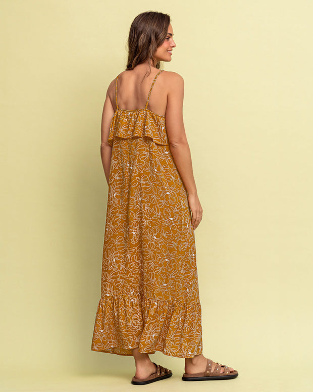 Vestido de tiritas con bolero que rodea todo el escote