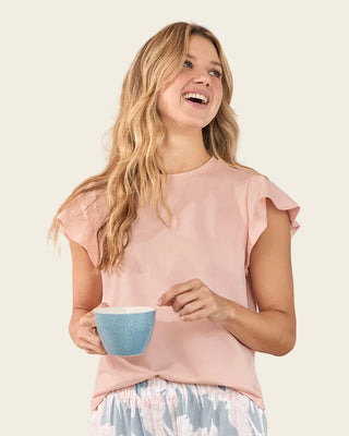 Camiseta manga corta con bolero en mangas#color_c28-rosado-pastel