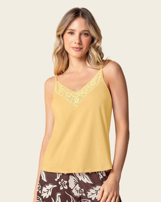 Camiseta de tiritas con escote en V#color_c17-amarillo