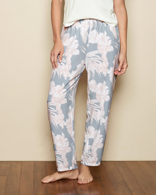 Pantalón estampado de pijama en tejido plano