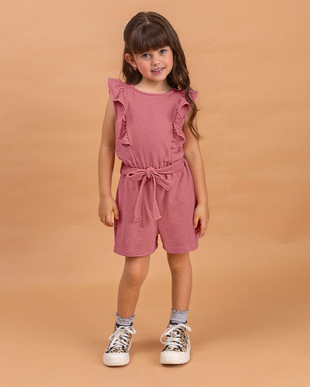 Enterizo infantil con bolero en frente