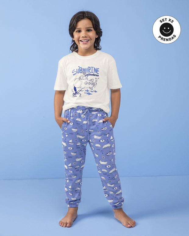 Pijama para niño con camiseta y jogger