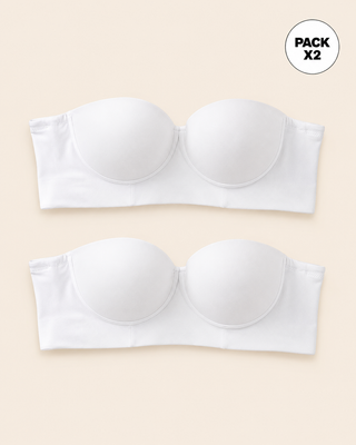 Paquete x2 strapless bustier 360° de perfección#color_000-blanco