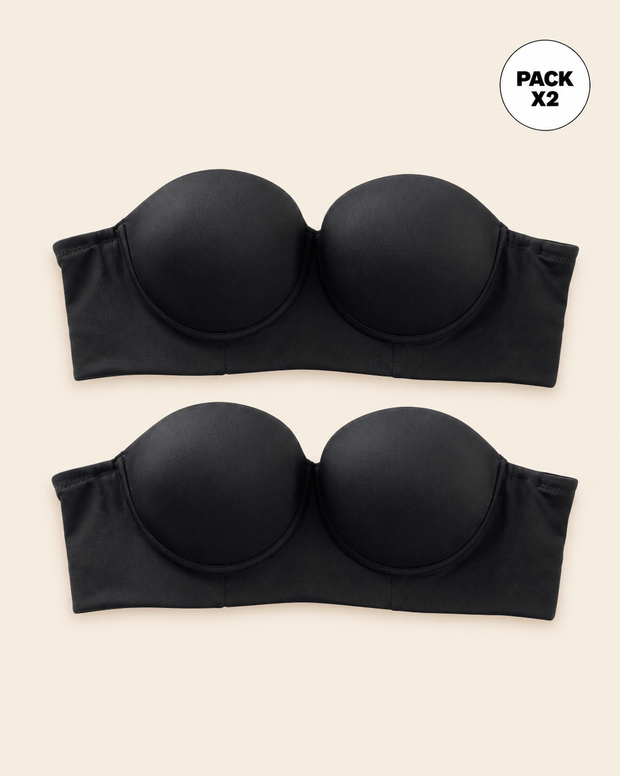 Paquete x2 strapless bustier 360° de perfección