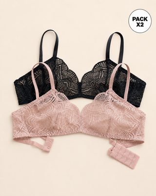 Paquete x 2 bralettes desestructurados y ligeros#color_s02-rosa-negro