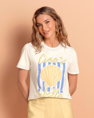 Camiseta en algodón manga corta con estampado localizado#color_018-marfil
