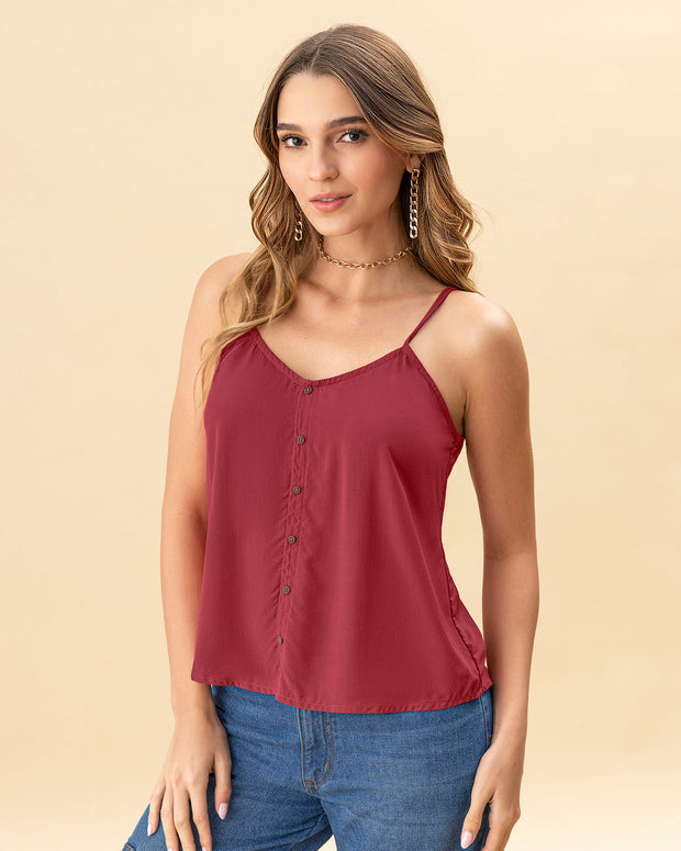 Blusa tiritas con escote en espalda