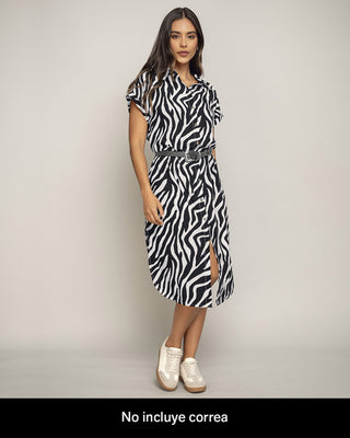 Vestido largo abotonable con cuello#color_723-gris-est