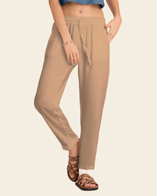 Pantalón exterior con resorte en cintura#color_c54-arena-claro