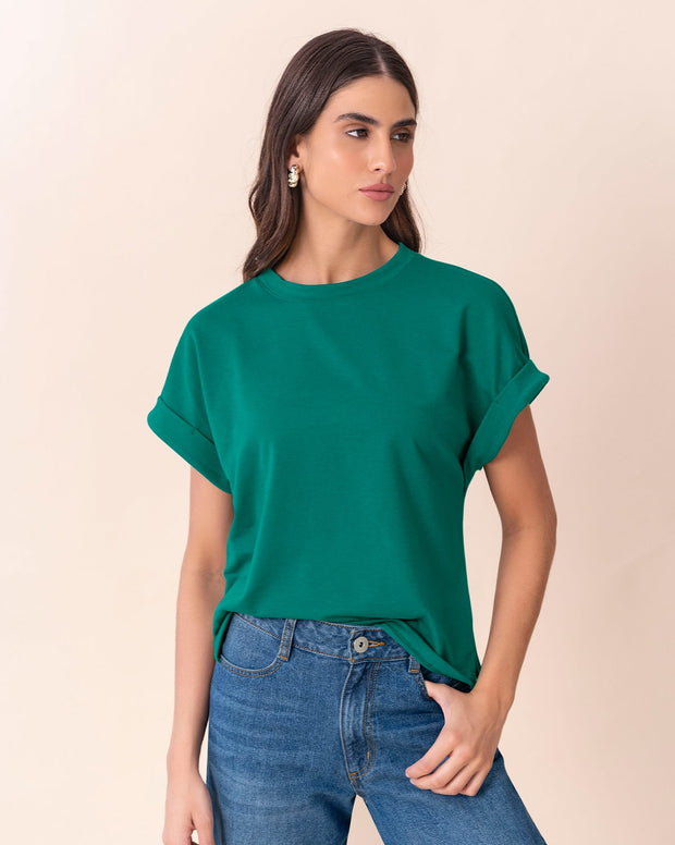 Camiseta con cuello redondo