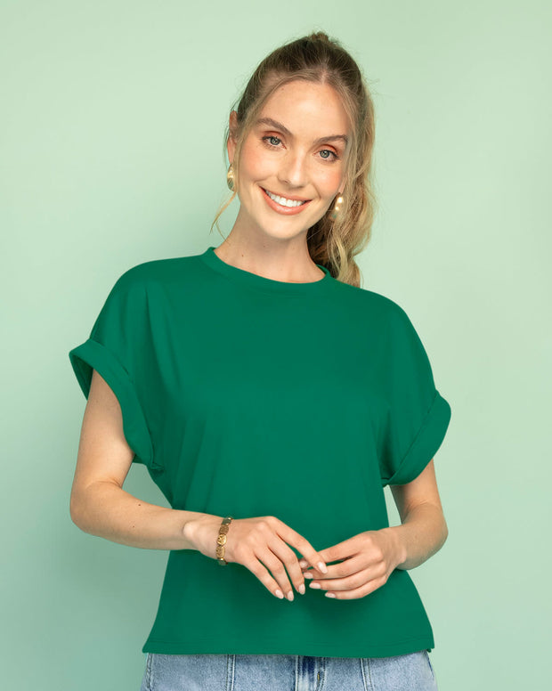 Camiseta con cuello redondo