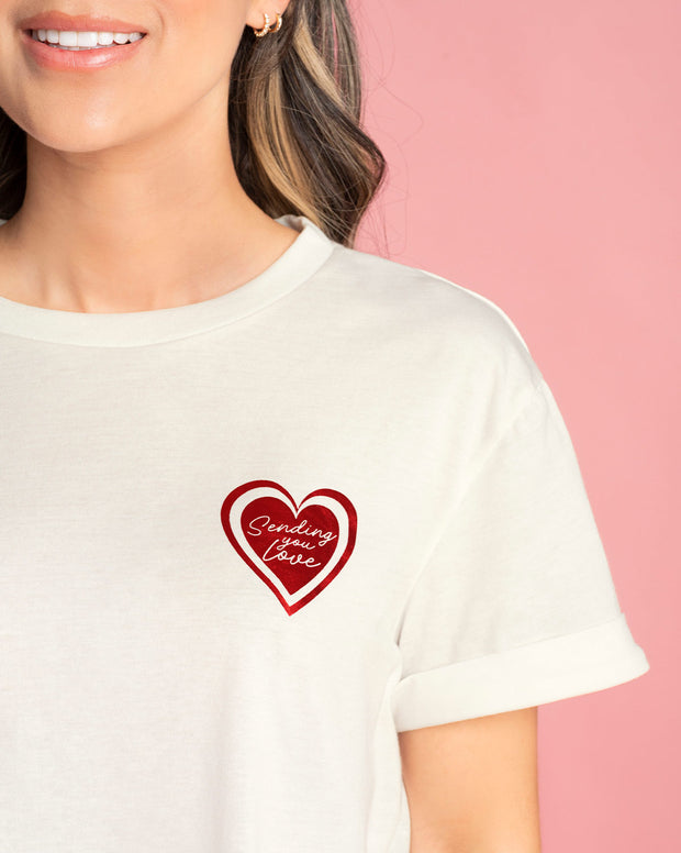 Camiseta básica manga corta con estampado