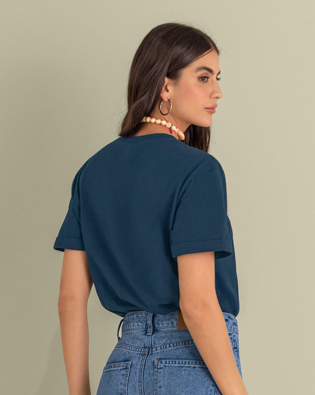 Camiseta básica manga corta con estampado
