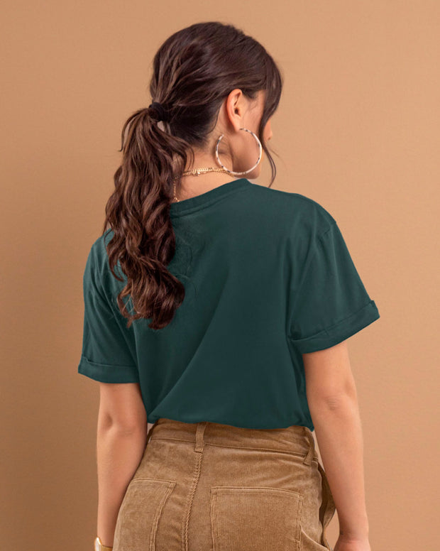 Camiseta básica manga corta con estampado