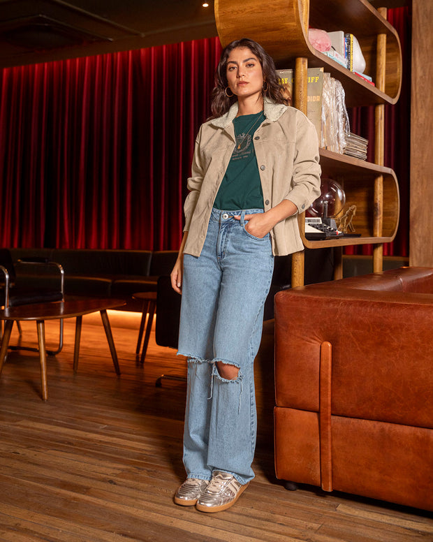 Camiseta básica manga corta con estampado