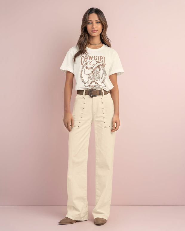 Camiseta básica manga corta con estampado