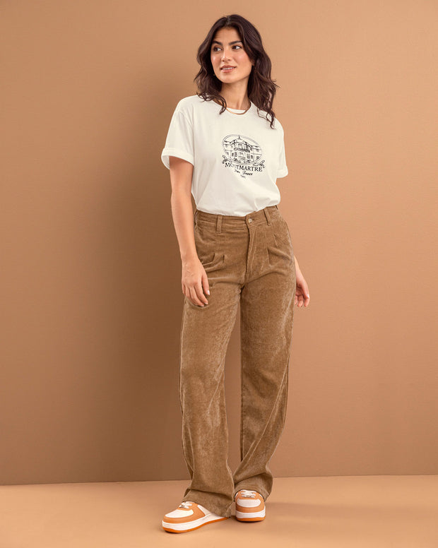 Camiseta básica manga corta con estampado