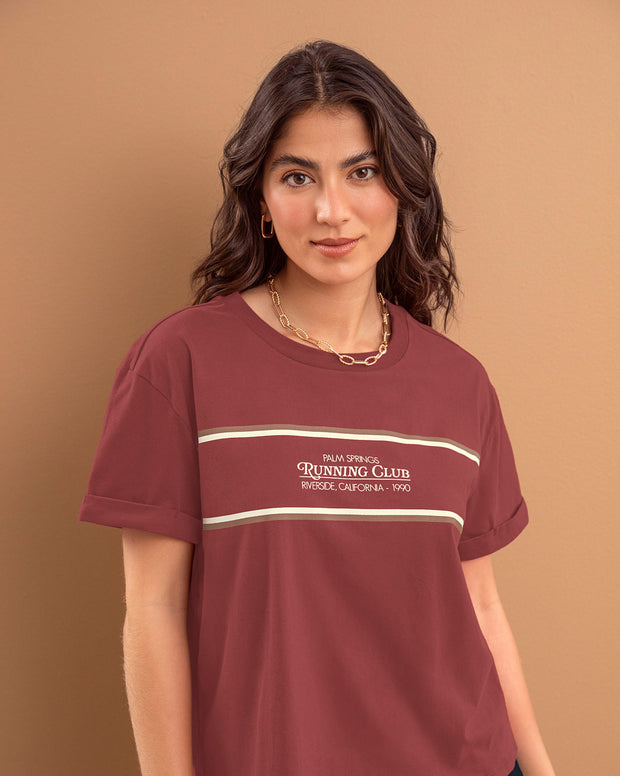 Camiseta básica manga corta con estampado