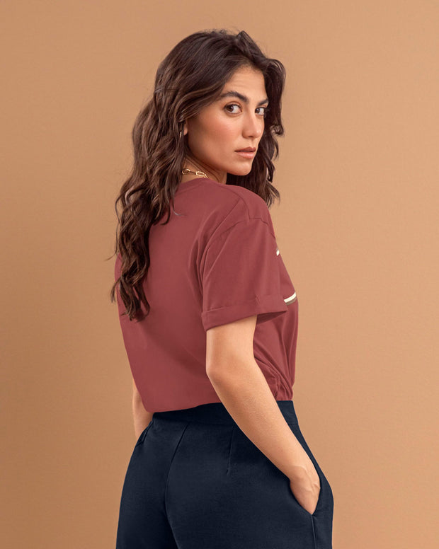 Camiseta básica manga corta con estampado