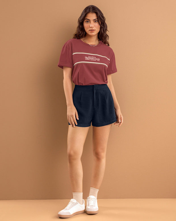 Camiseta básica manga corta con estampado