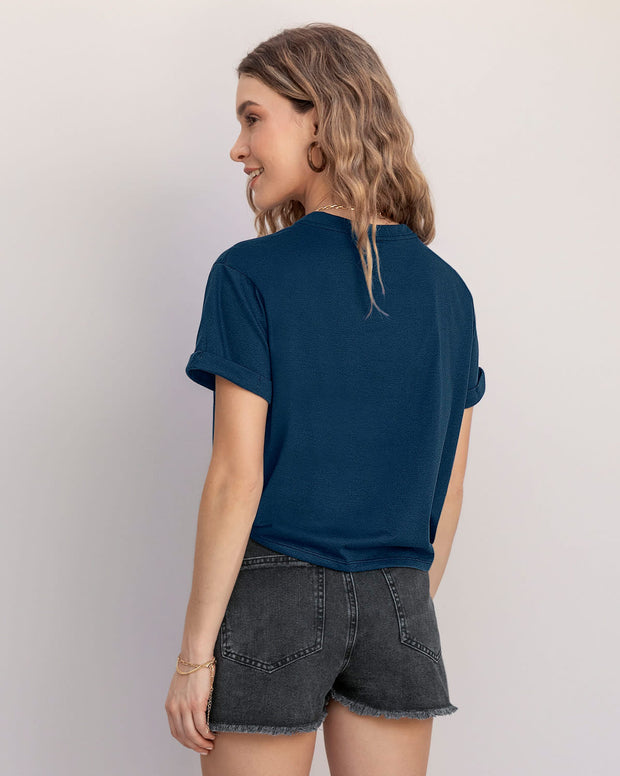 Camiseta básica manga corta con estampado