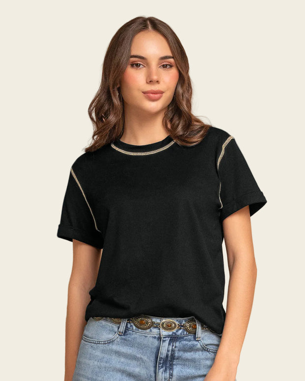 Camiseta básica manga corta con estampado