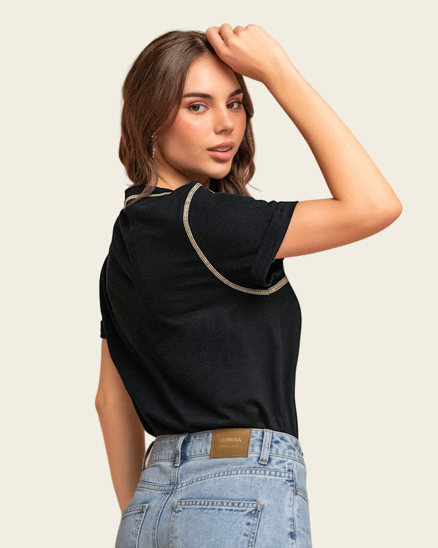 Camiseta básica manga corta con estampado