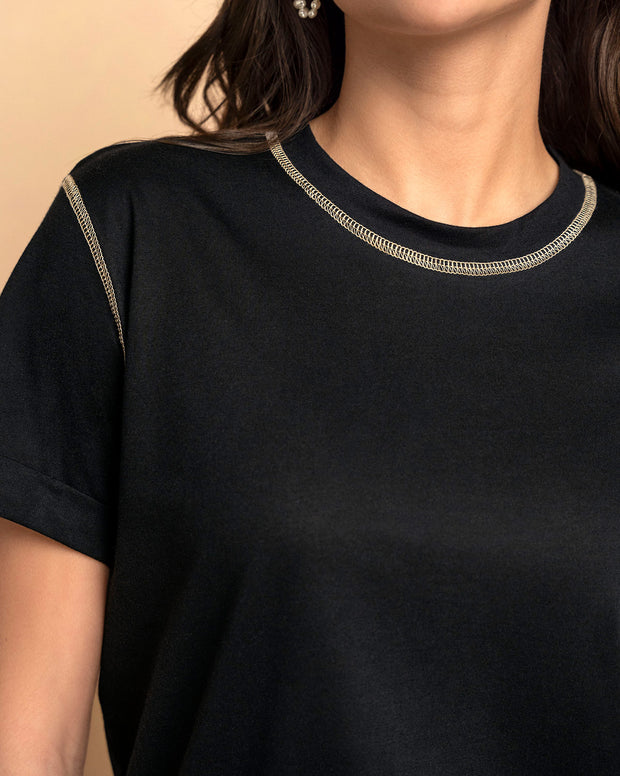 Camiseta básica manga corta con estampado