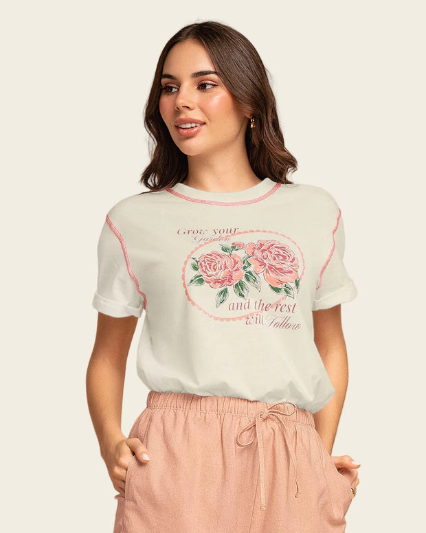 Camiseta básica manga corta con estampado