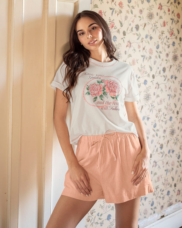 Camiseta básica manga corta con estampado