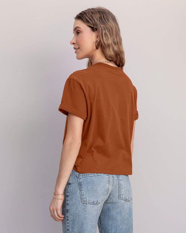 Camiseta básica manga corta con estampado