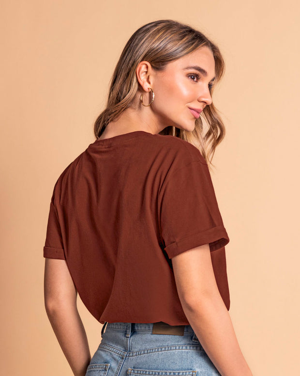 Camiseta básica manga corta con estampado