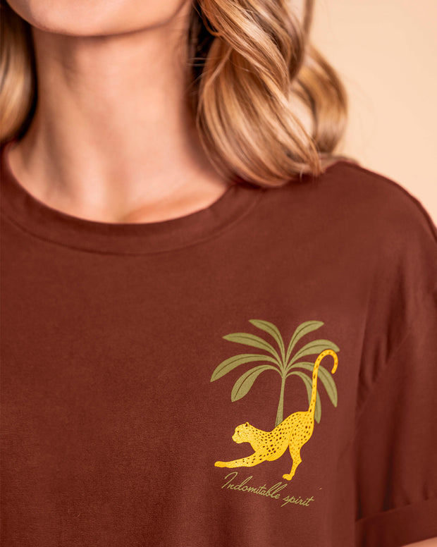 Camiseta básica manga corta con estampado