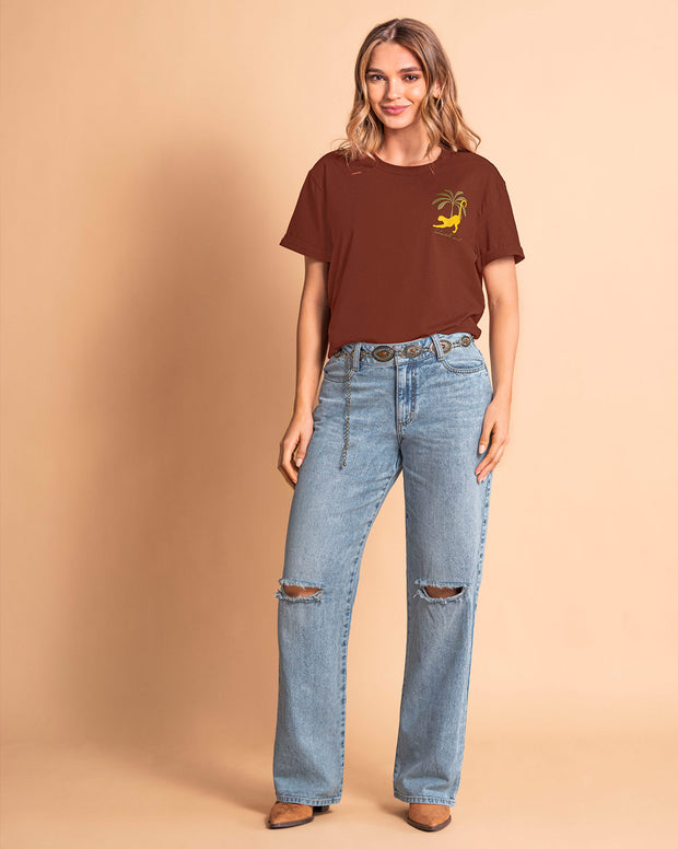 Camiseta básica manga corta con estampado