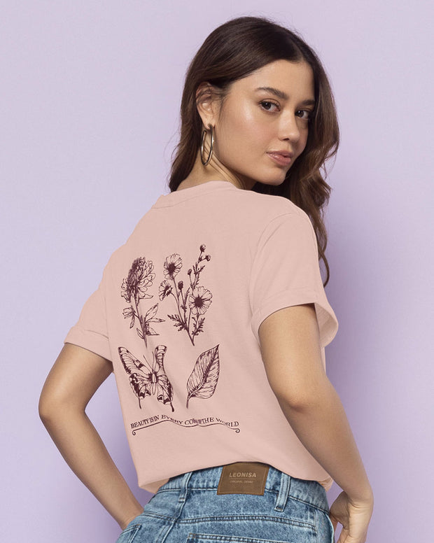 Camiseta básica manga corta con estampado