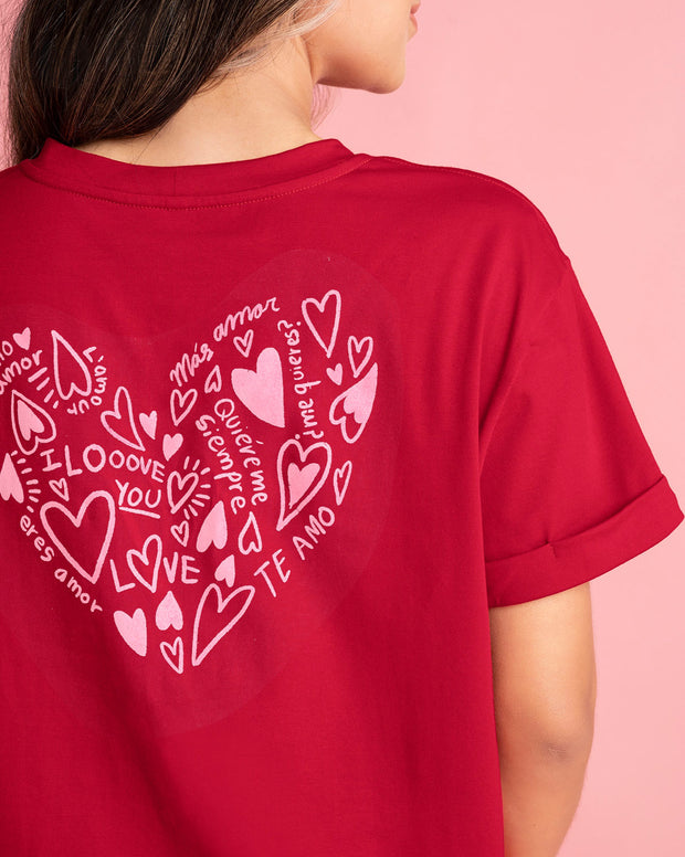 Camiseta básica manga corta con estampado