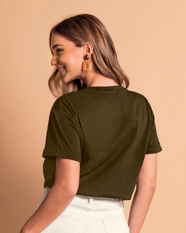 Camiseta básica manga corta con estampado