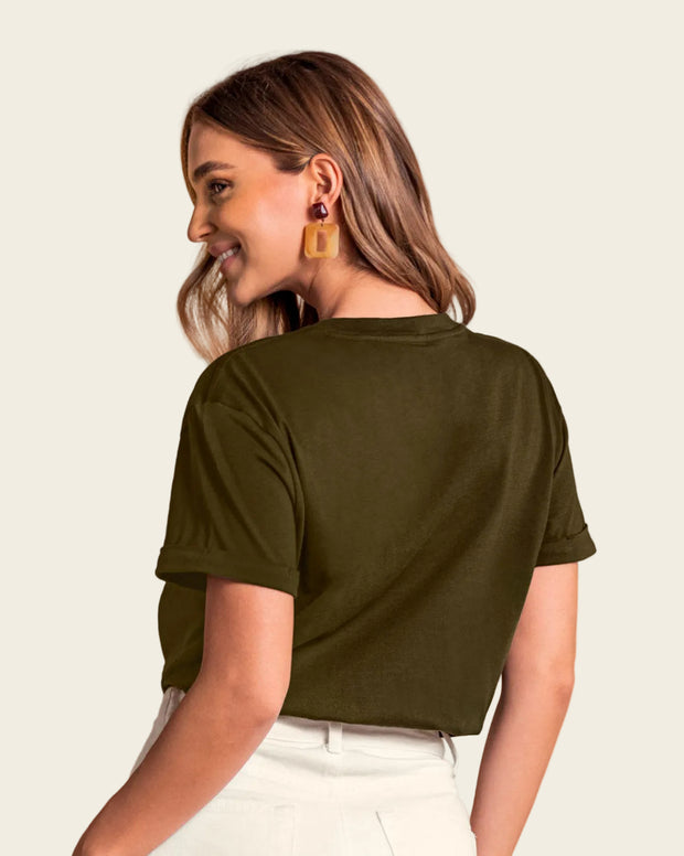 Camiseta básica manga corta con estampado
