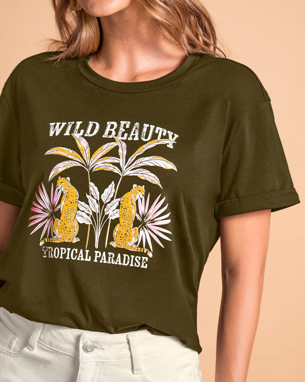 Camiseta básica manga corta con estampado