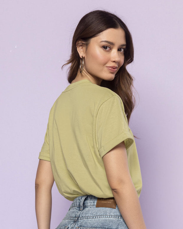 Camiseta básica manga corta con estampado